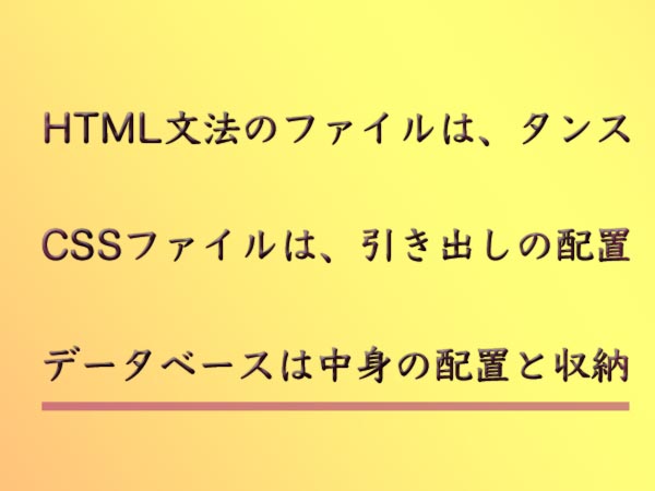 html / css / mysql 役割